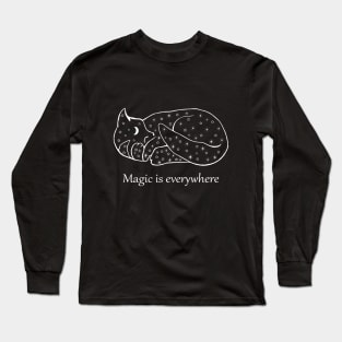 Magic Is Everywhere Moon And Stars Cat Long Sleeve T-Shirt